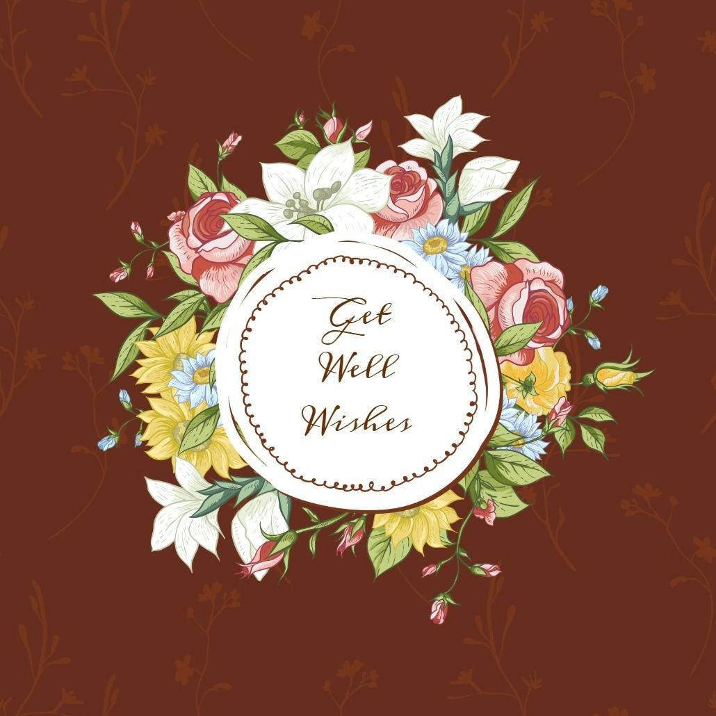 Bright bouquet - tarjeta de recupérate pronto