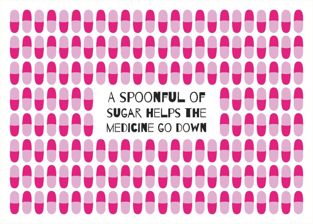Spoonful of sugar - tarjeta de recupérate pronto