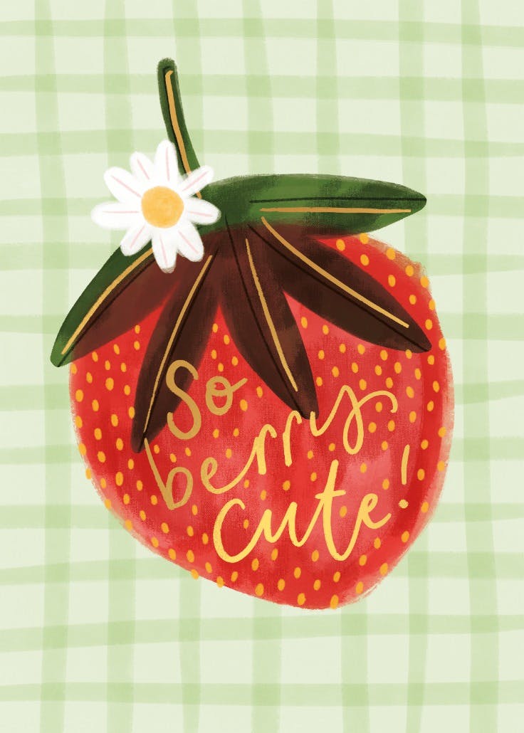 Berry cute -  tarjeta de pensamientos y sentimientos