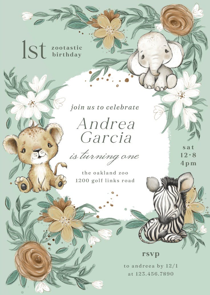 Cozy critters - party invitation