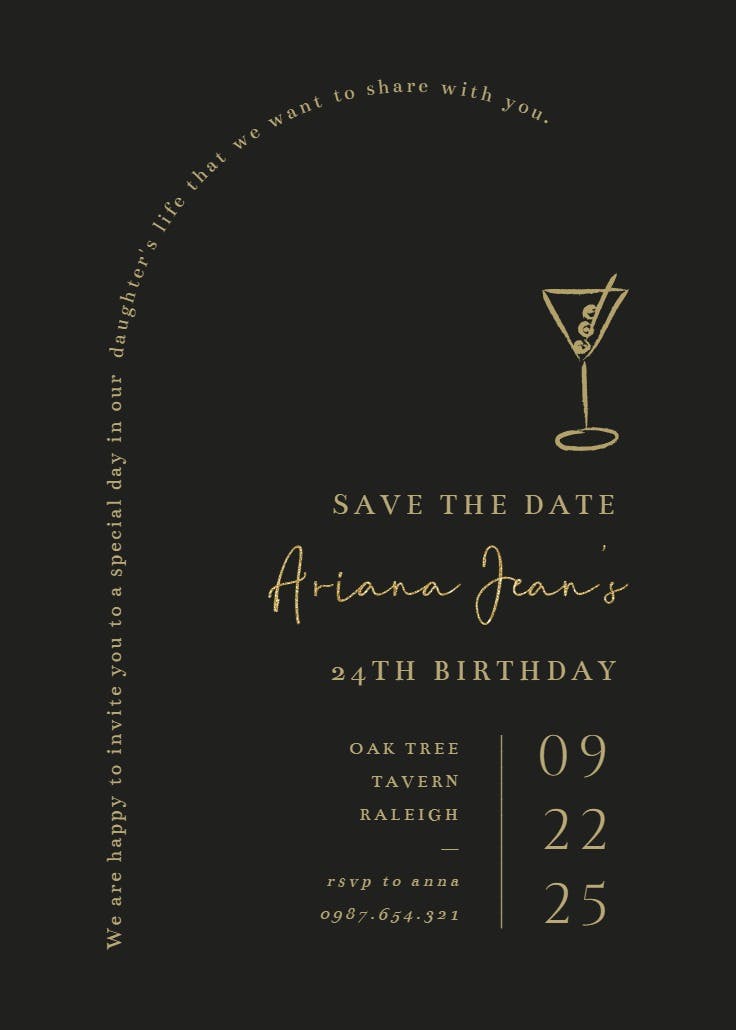 Classic arc - party invitation