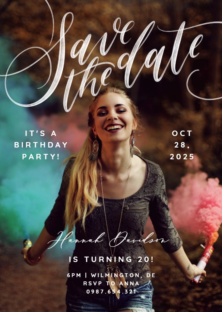 Hand chalk letters - party invitation