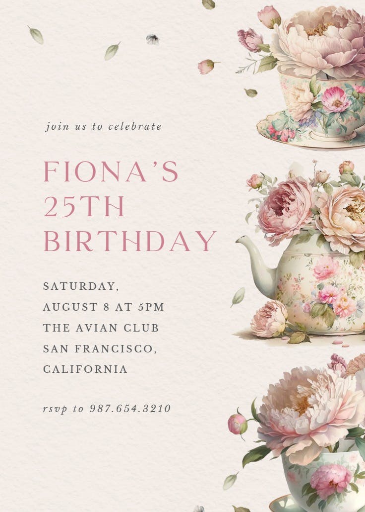 Prim and proper - party invitation