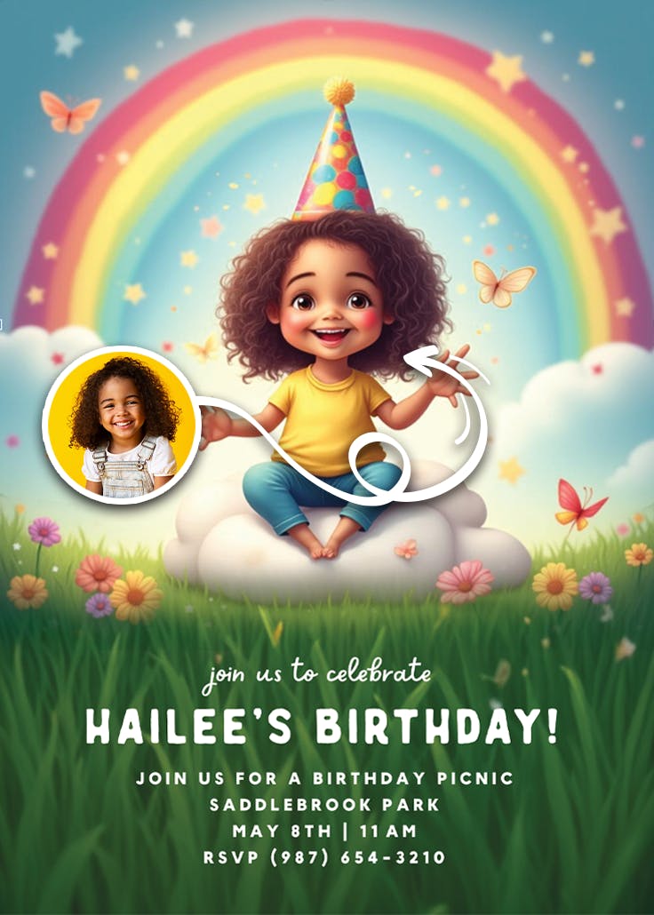 Rainbow vibe - party invitation