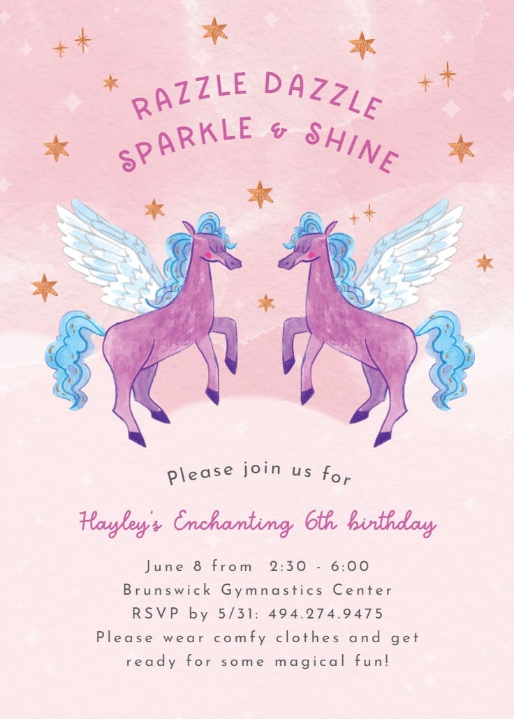 Razzle dazzle - party invitation