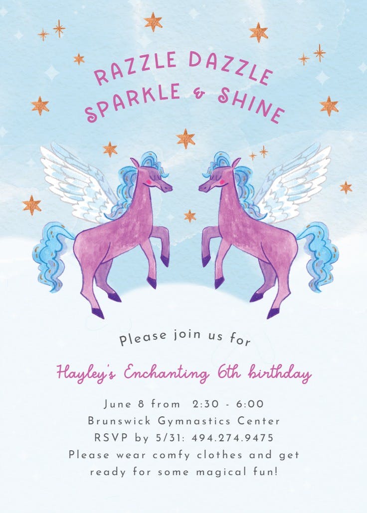 Razzle dazzle - party invitation