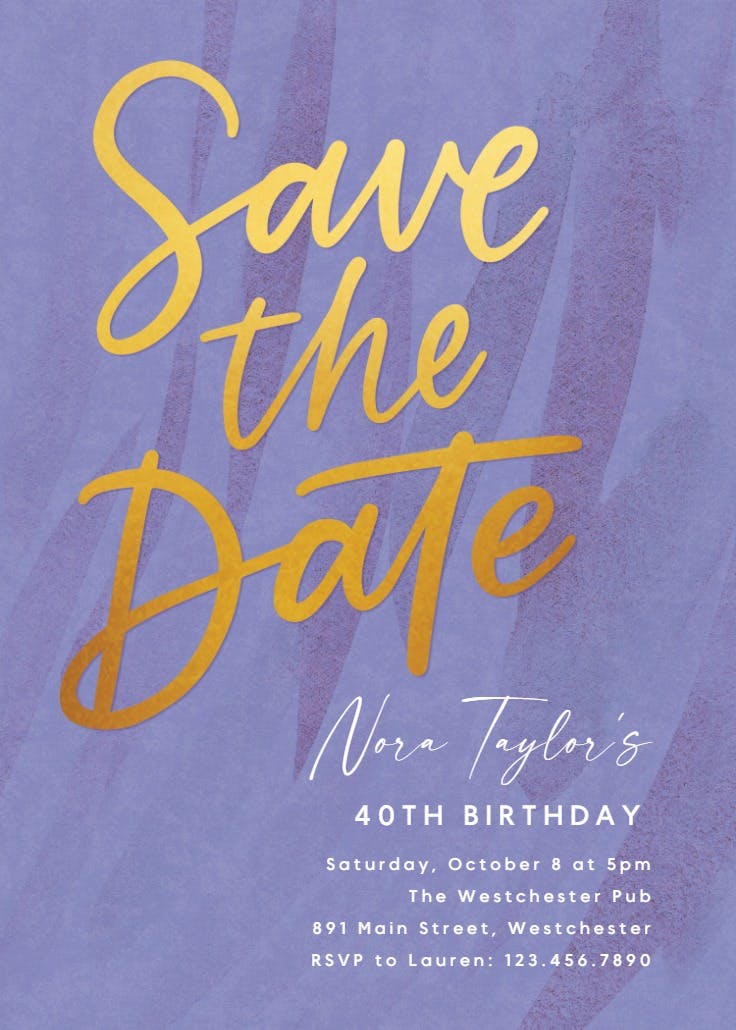 Shining script - party invitation