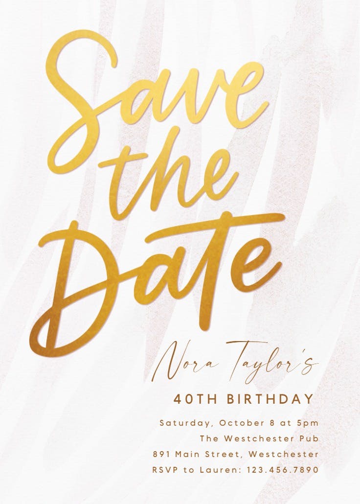 Shining script - party invitation
