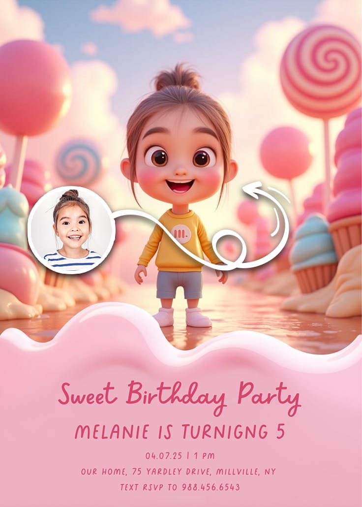 Sugar & spice - birthday invitation