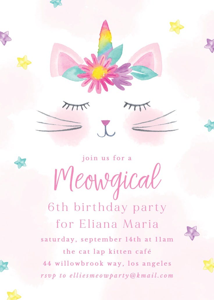 Up-do - birthday invitation
