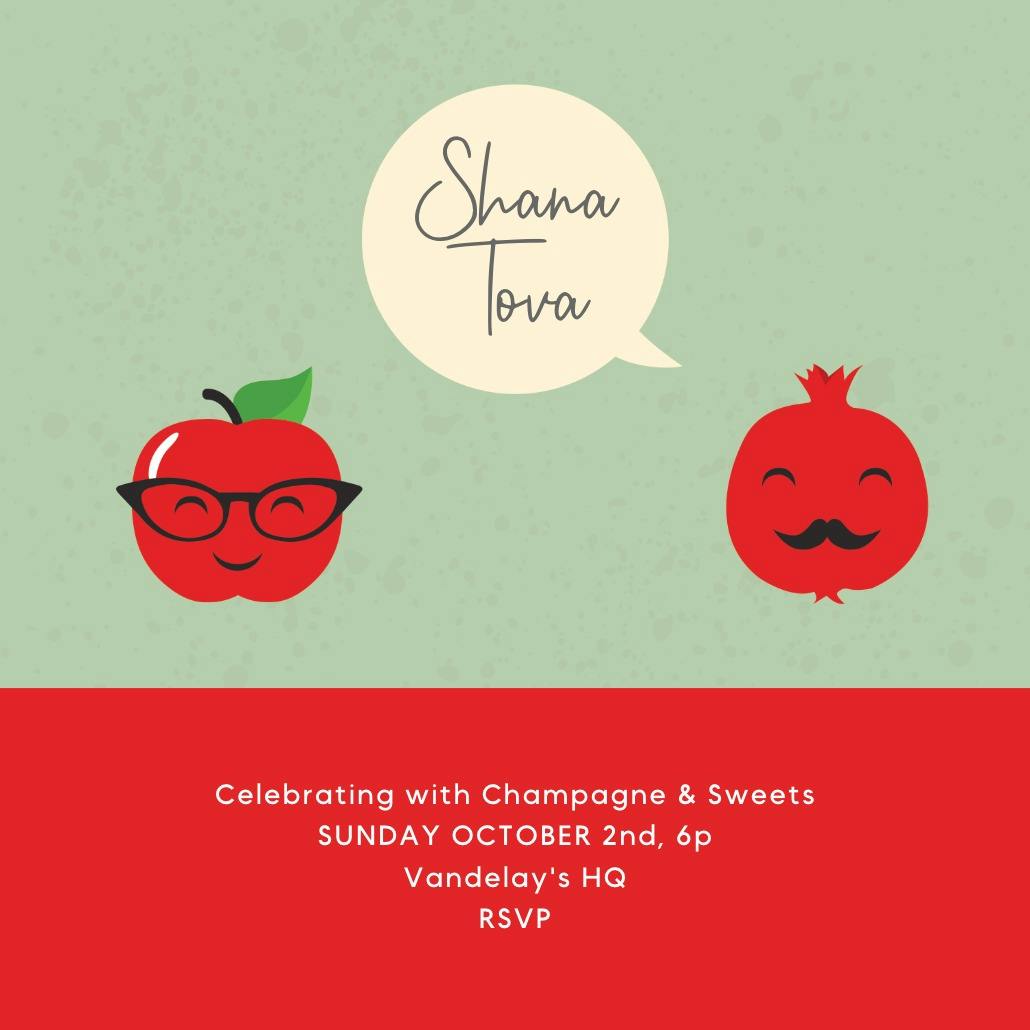 Excellent pairing - rosh hashanah invitation