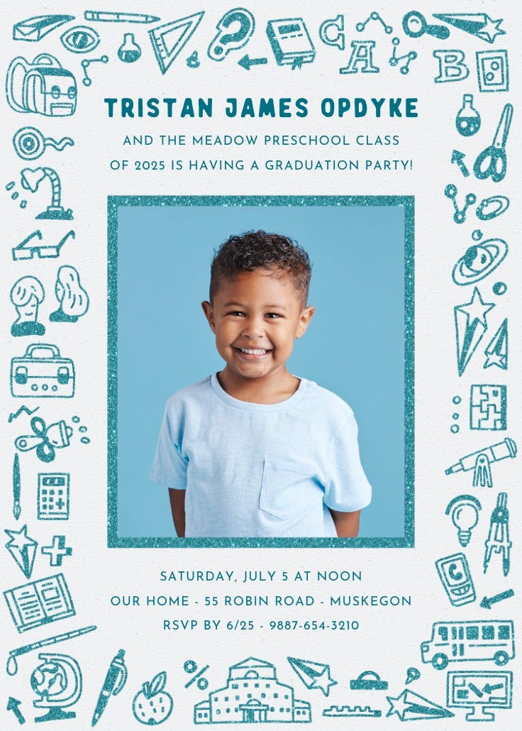 Children's sketches - party invitation