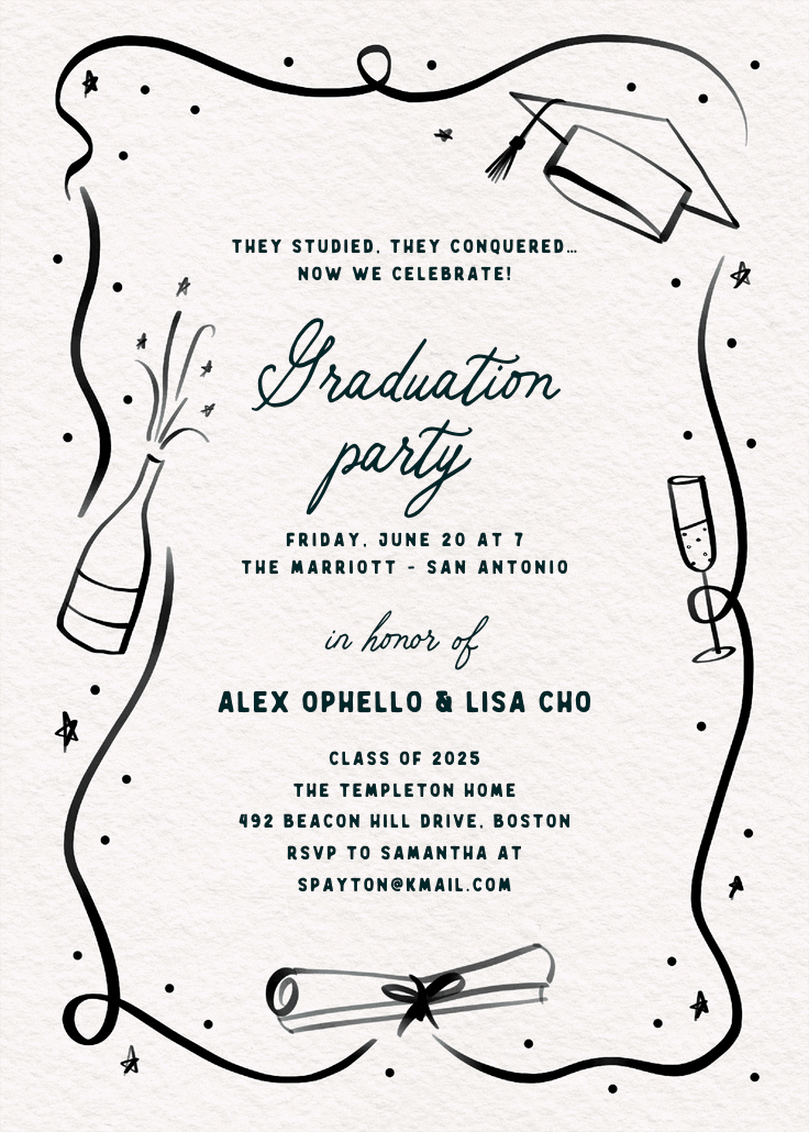 Grand achievement - party invitation