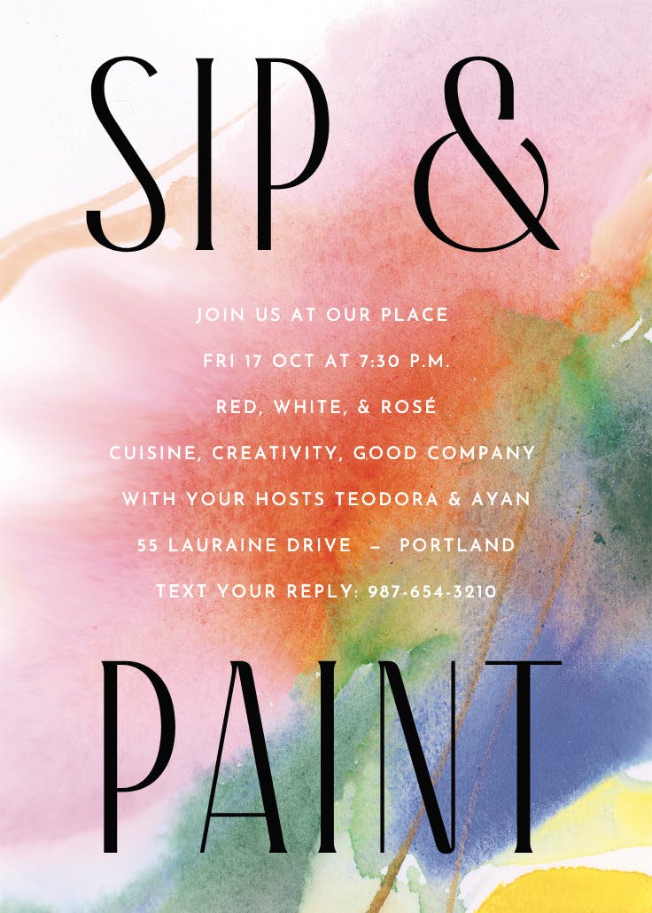 Abstract blots - party invitation