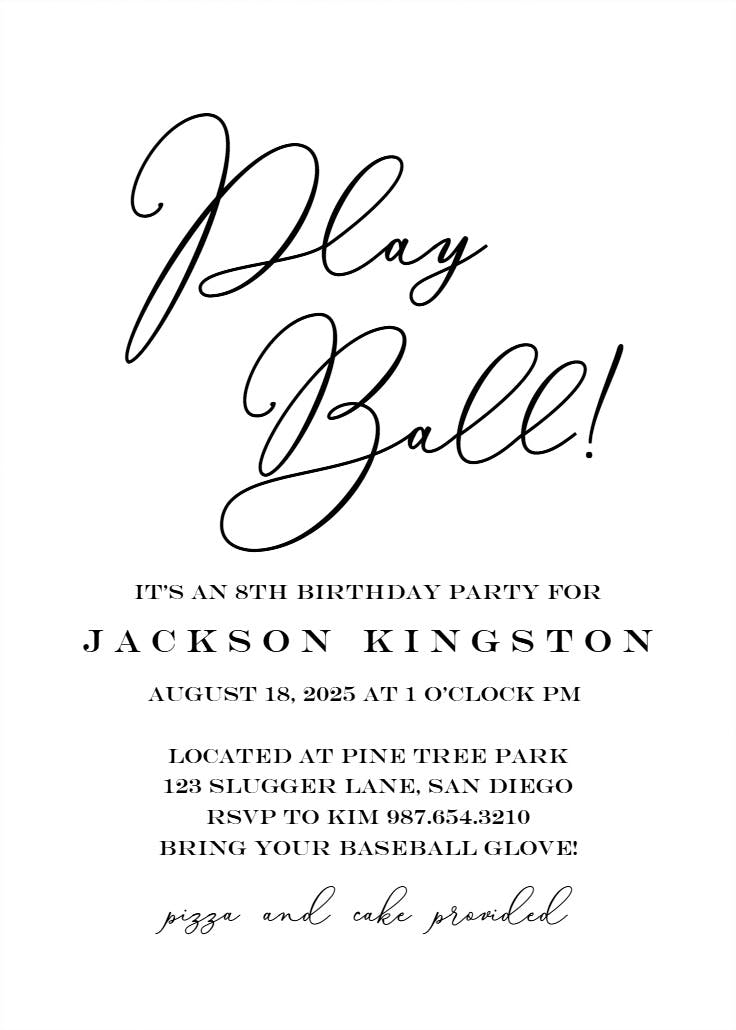 Bold bellisia - sports & games invitation